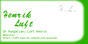 henrik luft business card